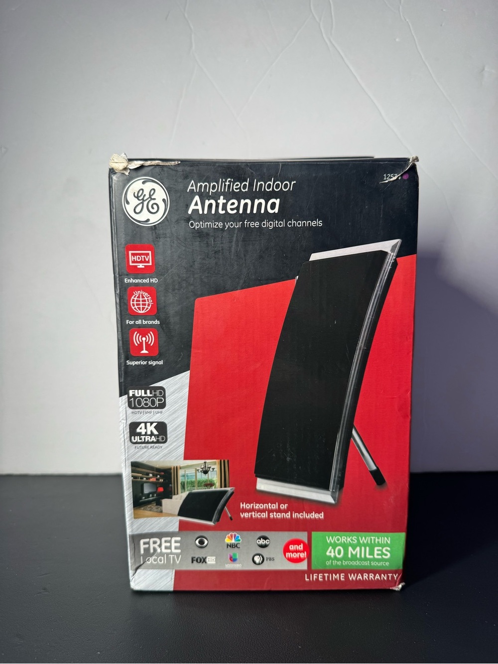GE AMPLIFIED INDOOR ANTENNA FULL HP 1080P 4 ALL BRANDS SUPERIOR SIGNAL 4K ULTRA